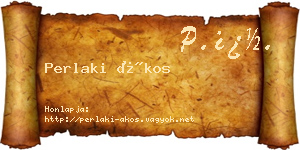 Perlaki Ákos névjegykártya